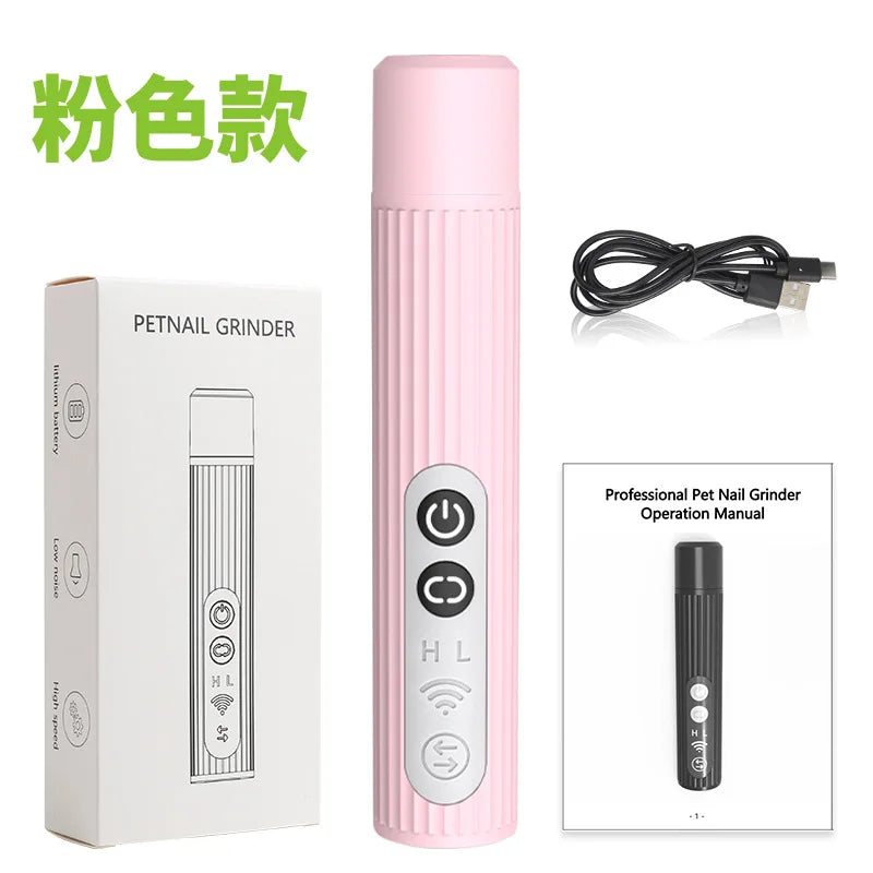 Painless Pet Nail Grinder — Quiet, Rechargeable & LED-Lit